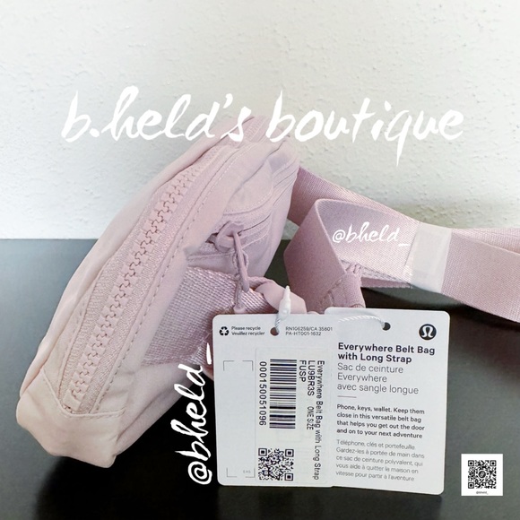 lululemon Everywhere Belt Bag with Long Strap in Flush Pink 1L ~55.5" New NWT - Picture 2 of 15